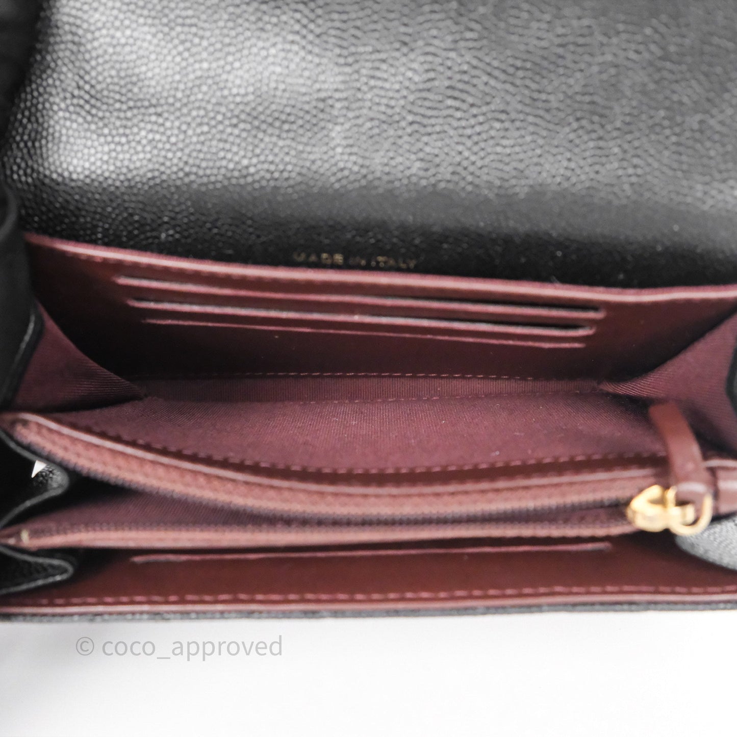 Chanel Classic Medium Flap Wallet Quilted Black Caviar Gold Hardware