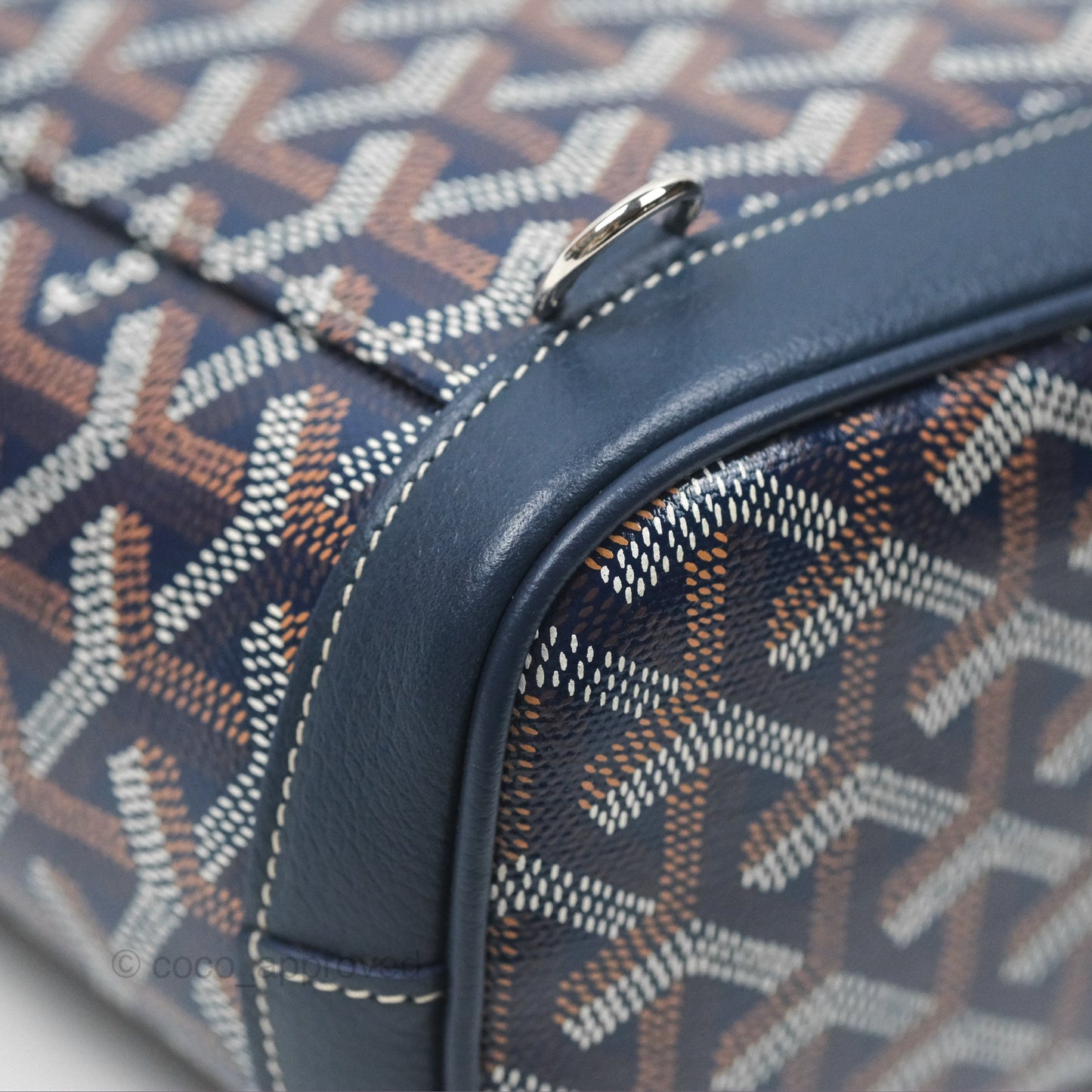 Goyard Mini Alpin Backpack Navy Blue Goyardine Calfskin