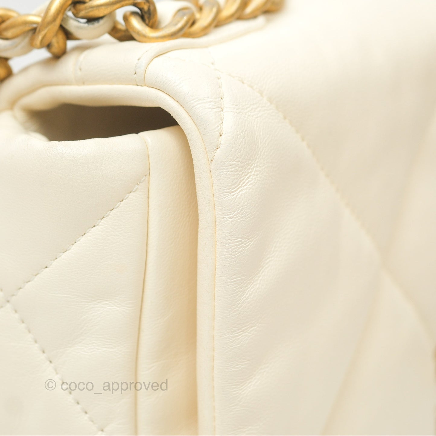 Chanel 19 Small Ivory Cream Mixed Hardware