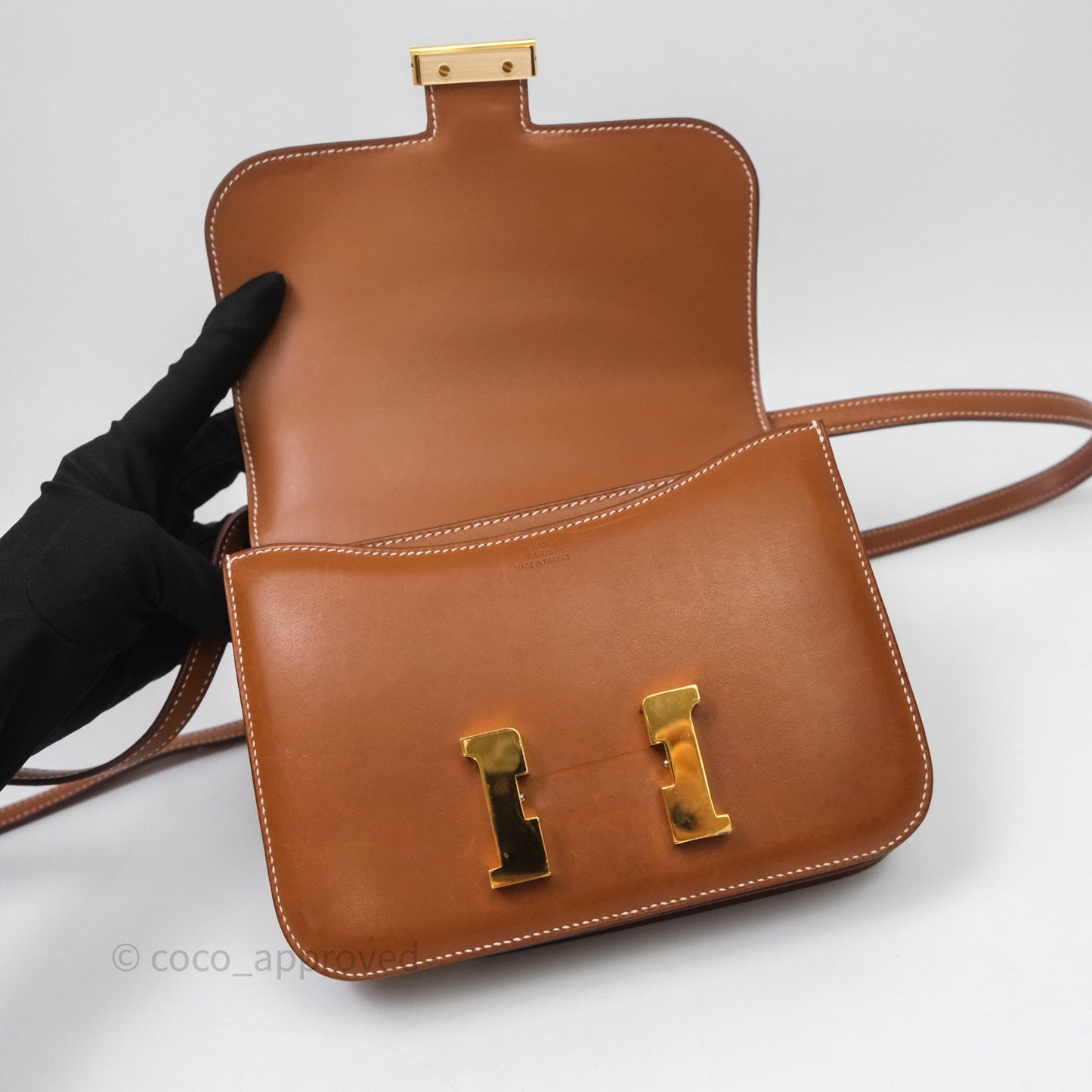 Hermès Constance Mini Smooth Barenia Leather Gold Hardware