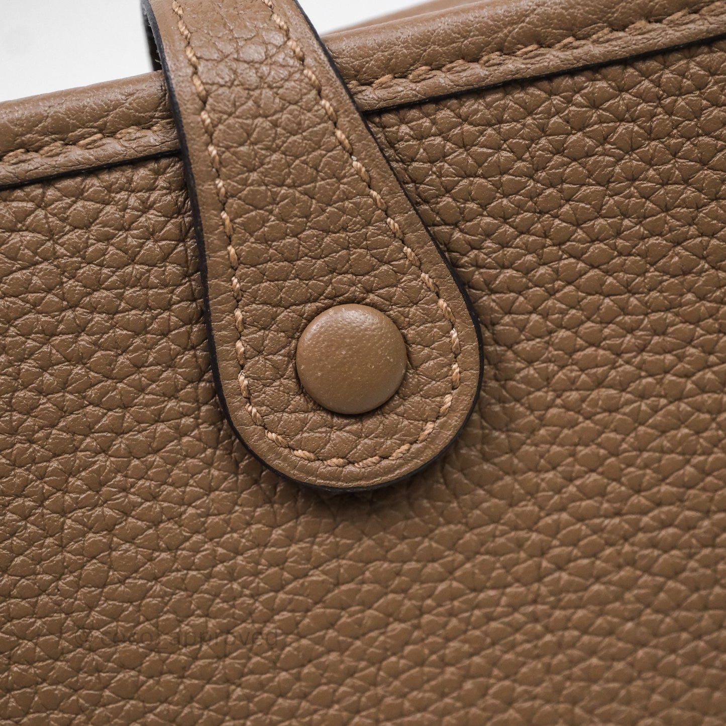 Hermès Mini Evelyne 16 Etoupe Clemence Gold Hardware