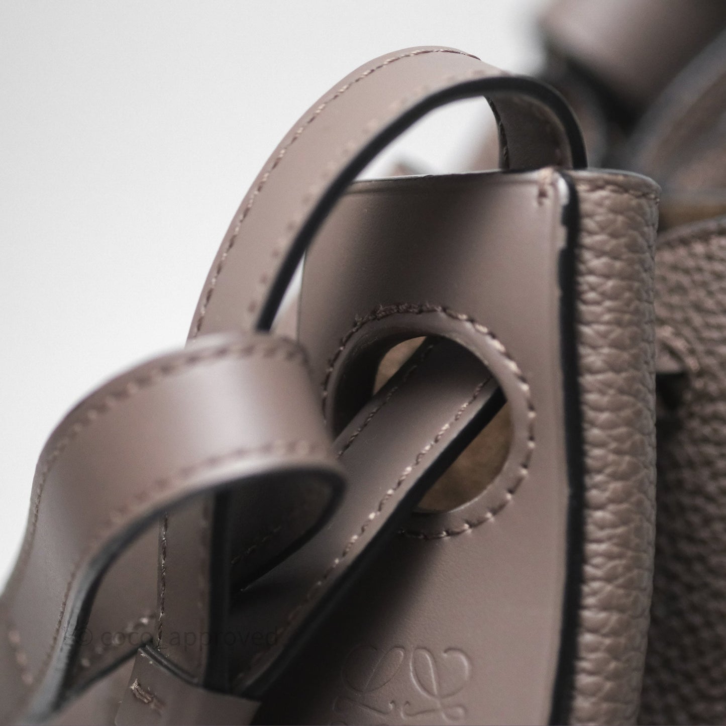 Loewe Small Balloon Bucket Bag Taupe Grained Calfskin