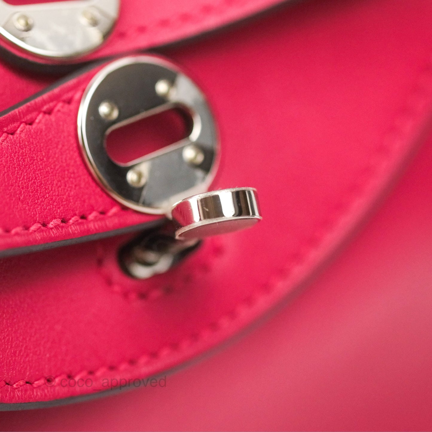 Hermès Mini Lindy 20 Framboise / Rouge Sellier Swift Palladium Hardware