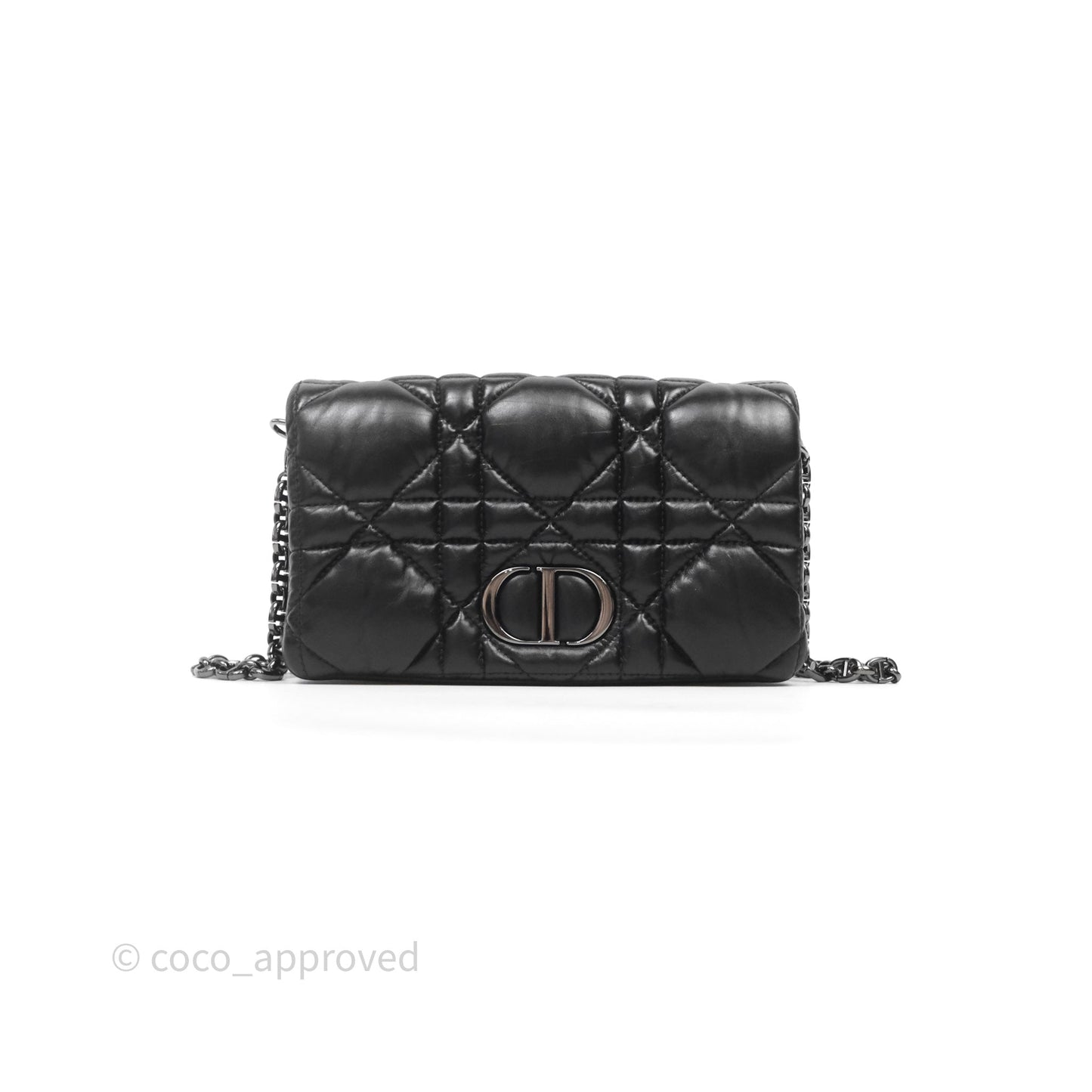 Christian Dior Mini Caro Bag Black Macrocannage