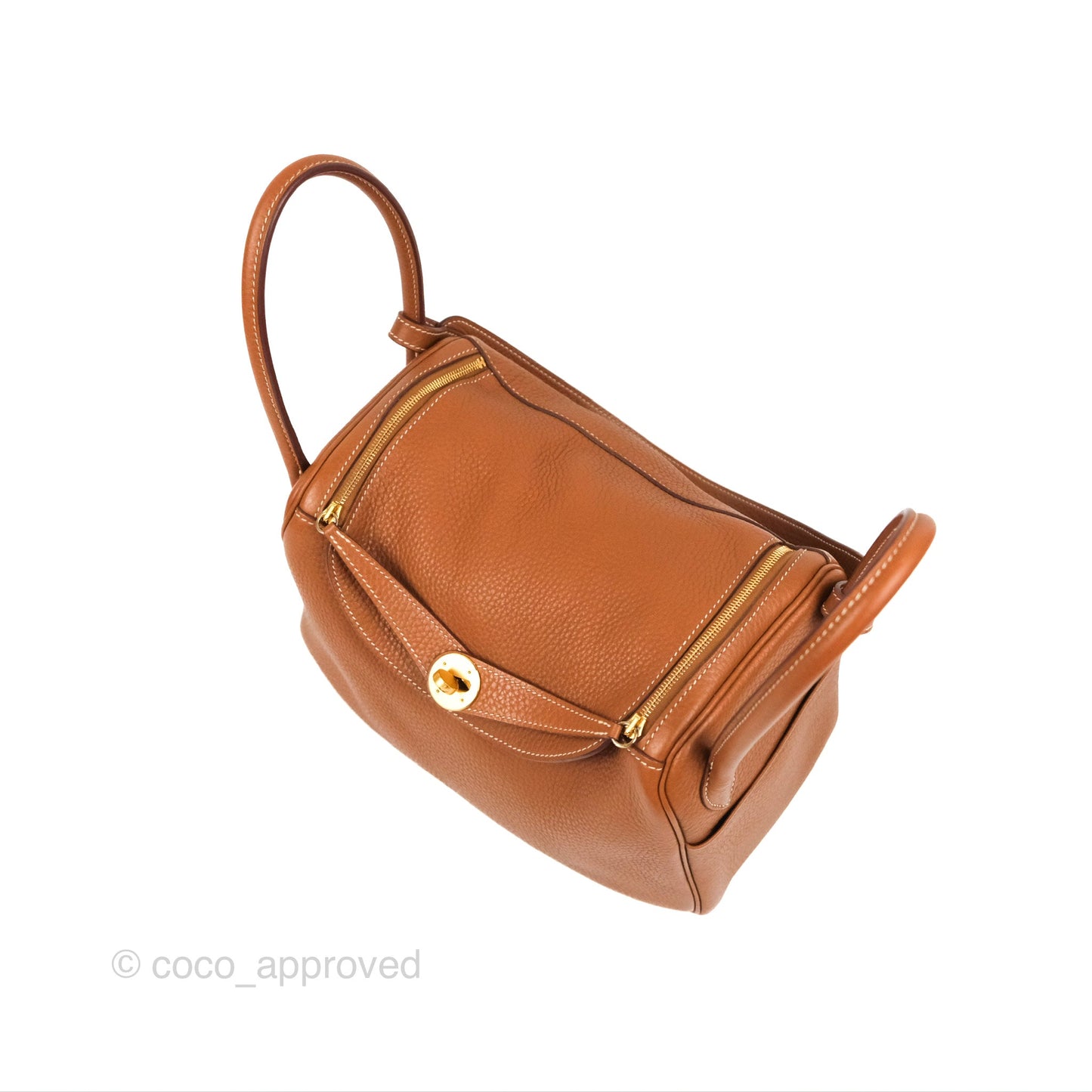 Hermès Lindy 26 Gold Taurillon Clemence Gold Hardware