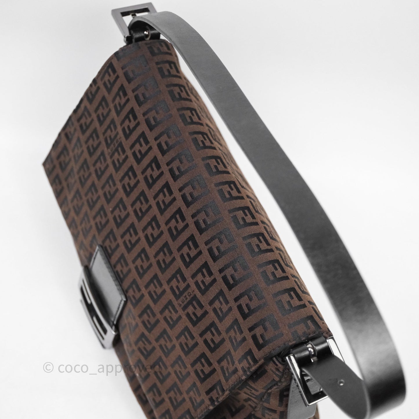 Fendi Vintage Mamma Baguette Bag Zucchino Dark Brown/ Black