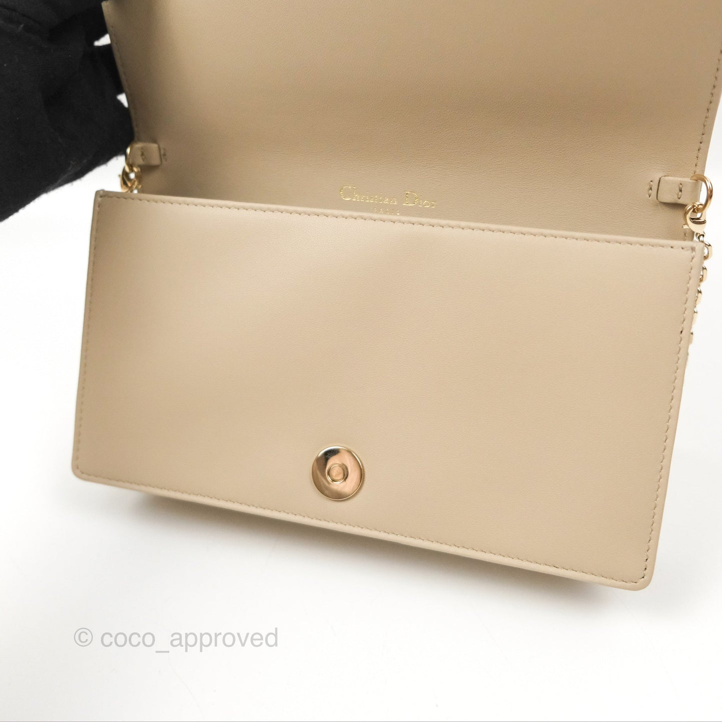 Dior Lady Dior Pouch on Chain Sand Cannage Lambskin