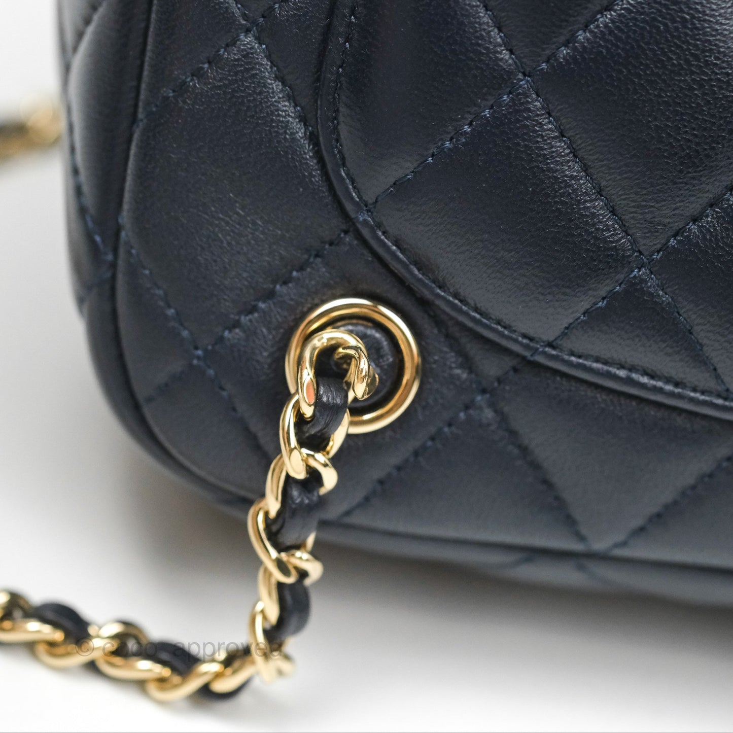 Chanel Small Seoul Backpack Navy Lambskin Gold Hardware