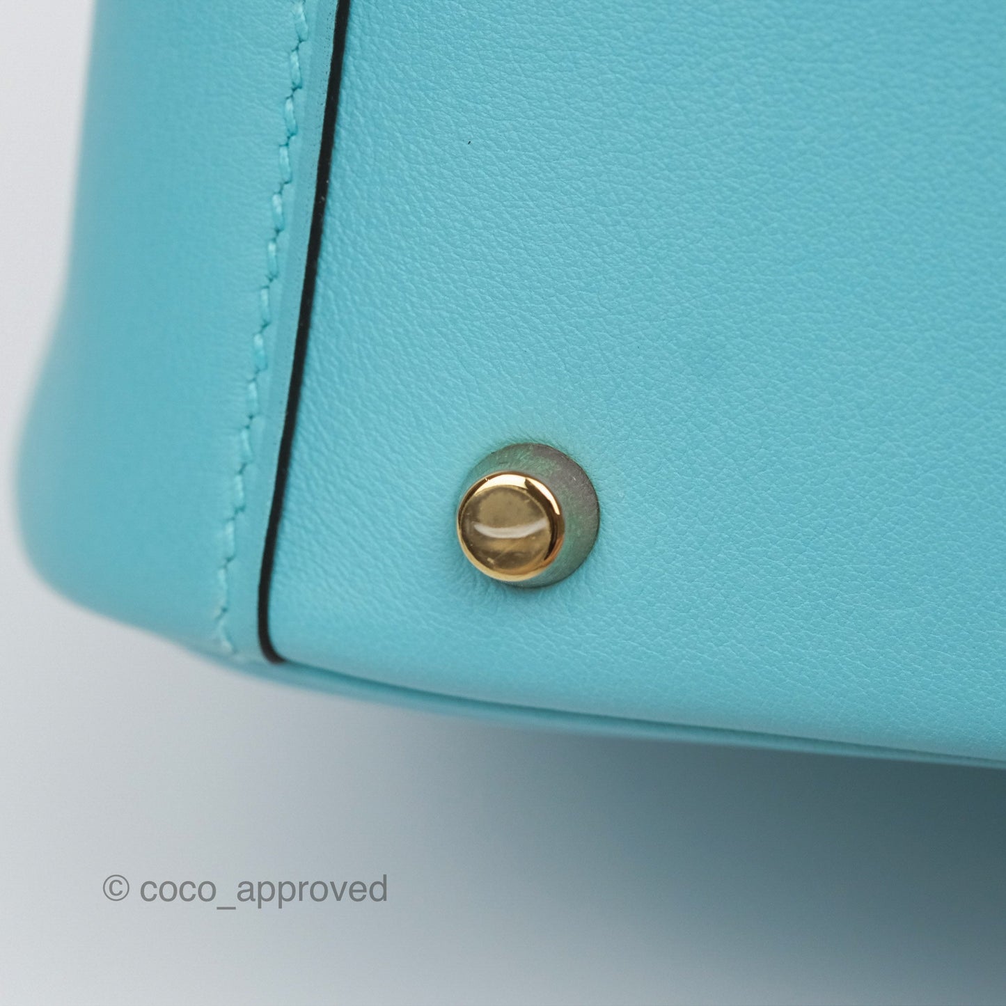 Hermès Mini Lindy 20 Bleu Atoll 3P Swift Gold Hardware