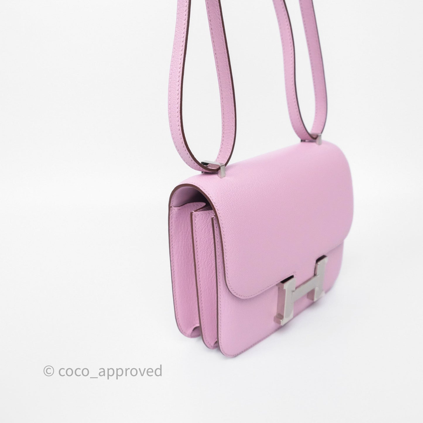 Hermès Constance Mini 18cm Mauve Sylvestre X9 Chevre Mysore Palladium Hardware