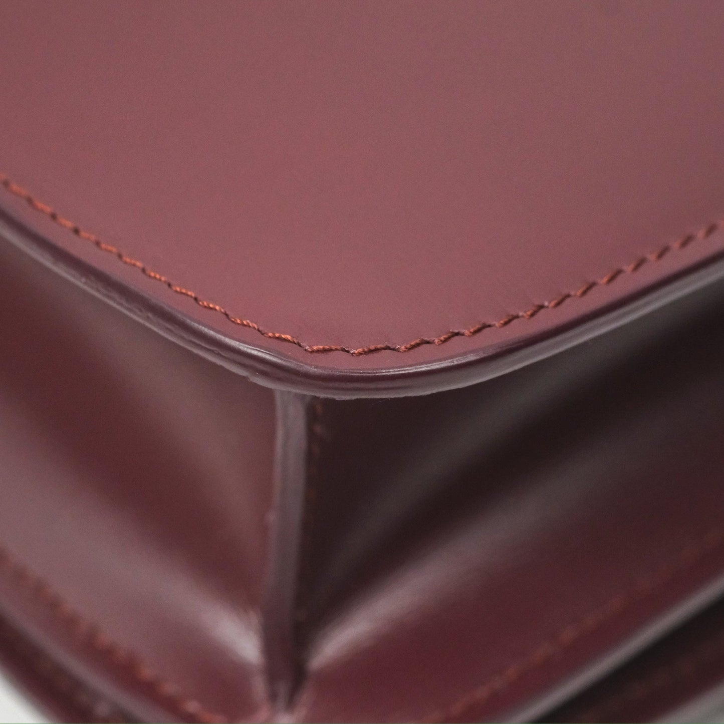 Celine Teen Classic Box Flap Burgundy Calfskin