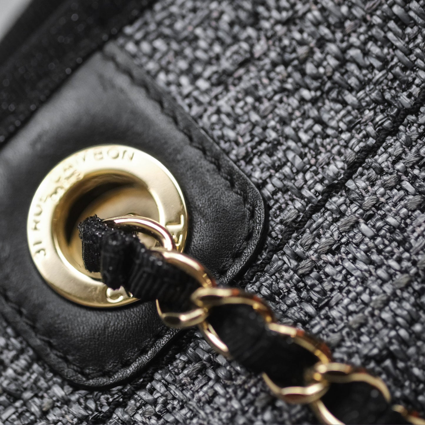 Chanel Medium Deauville Charcoal Grey Canvas