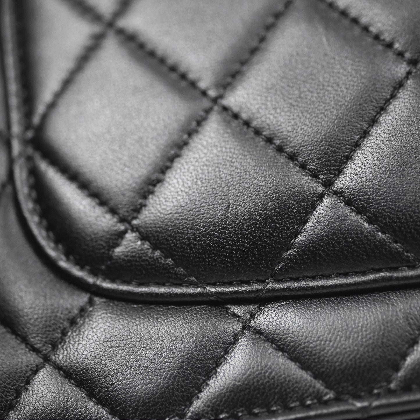 Chanel Quilted Classic WOC Black Lambskin Gold Hardware