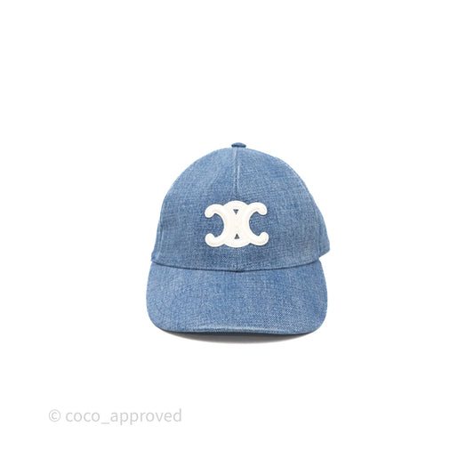 Celine Baseball Cap Cotton Triomphe Denim