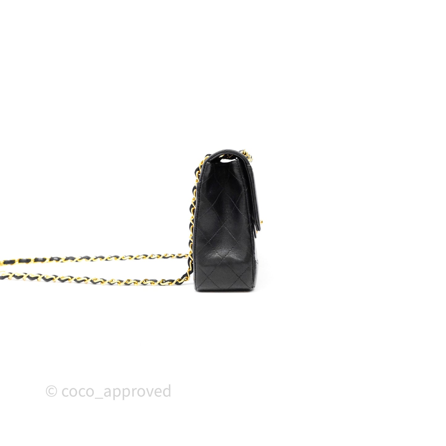 Chanel Matelasse Flap Bag Lambskin Black 24K Gold Hardware