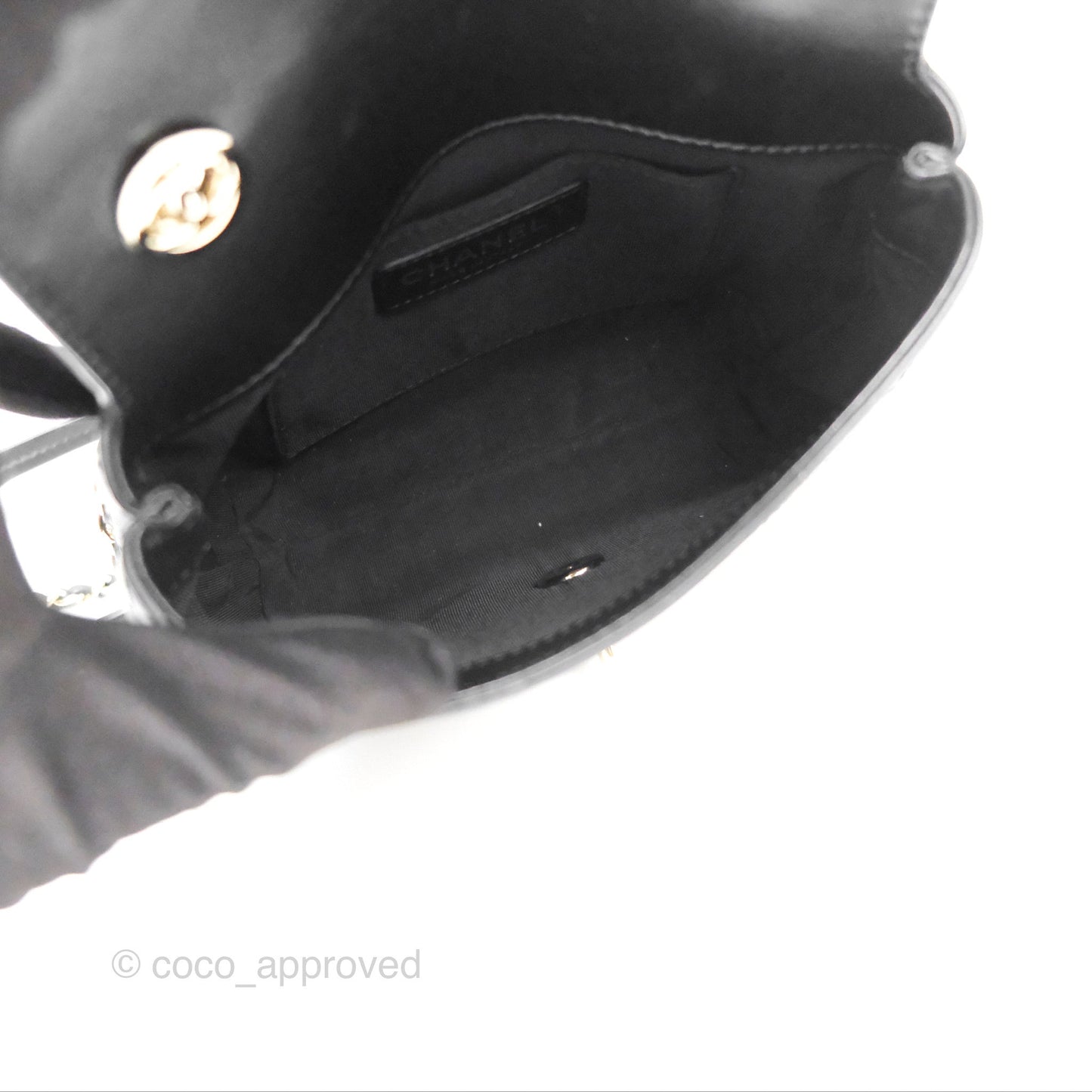Chanel Calfskin Stitched Small Flap Bag Black