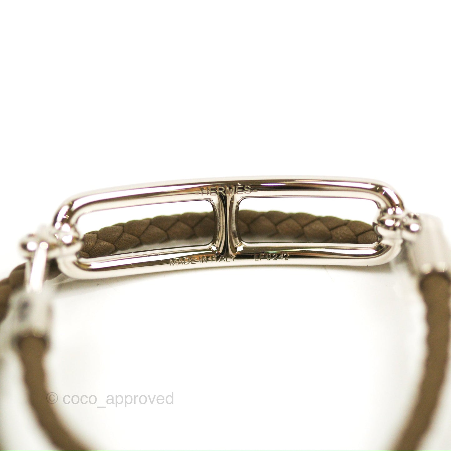 Hermès Roulis Double Tour Bracelet Etoupe Palladium Hardware