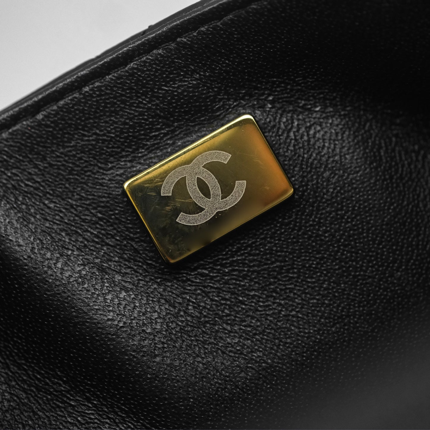 Chanel Mini Square Flap Quilted Black Lambskin Gold Hardware