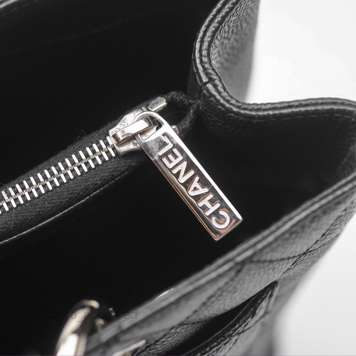 Chanel GST Black Caviar Silver Hardware