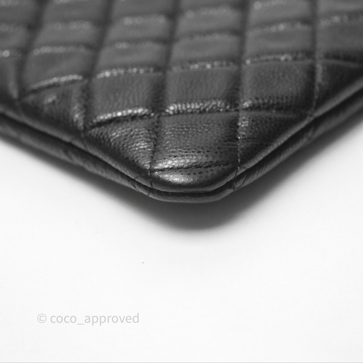 Chanel Medium O Case Boy Black Caviar Gold Hardware
