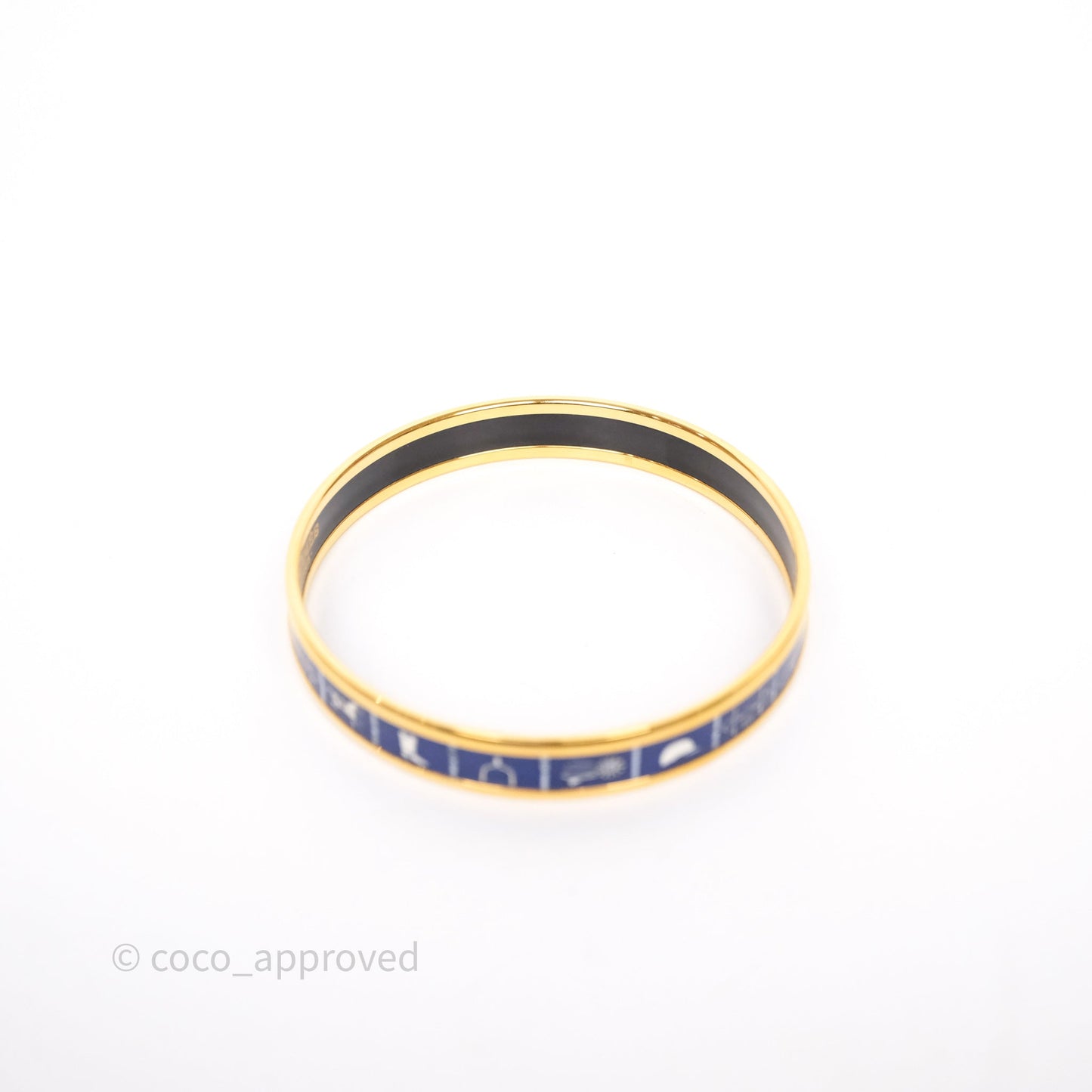 Hermès Bangle Blue Gold Hardware