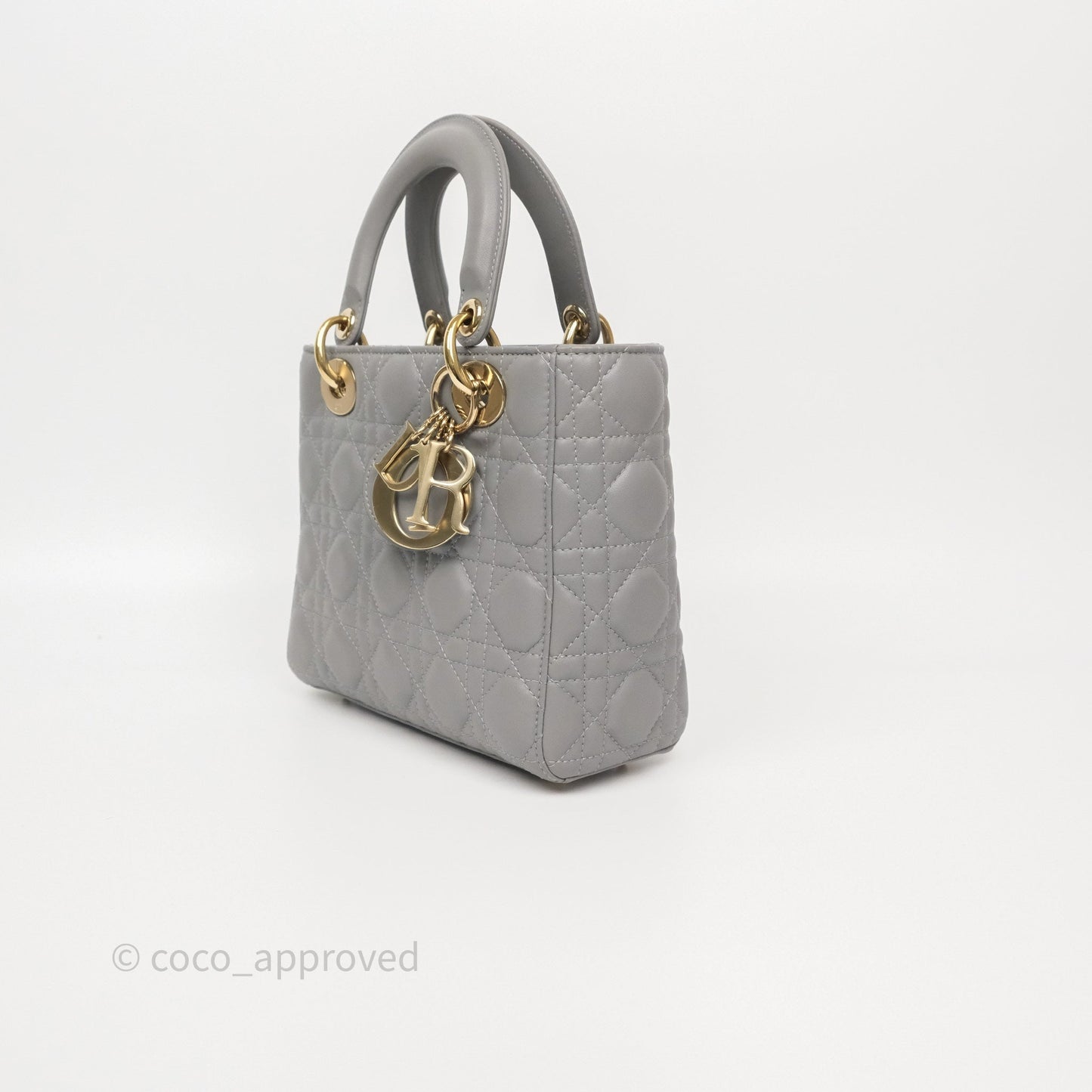 Dior Lady Dior My ABCDior Grey Lambskin Cannage