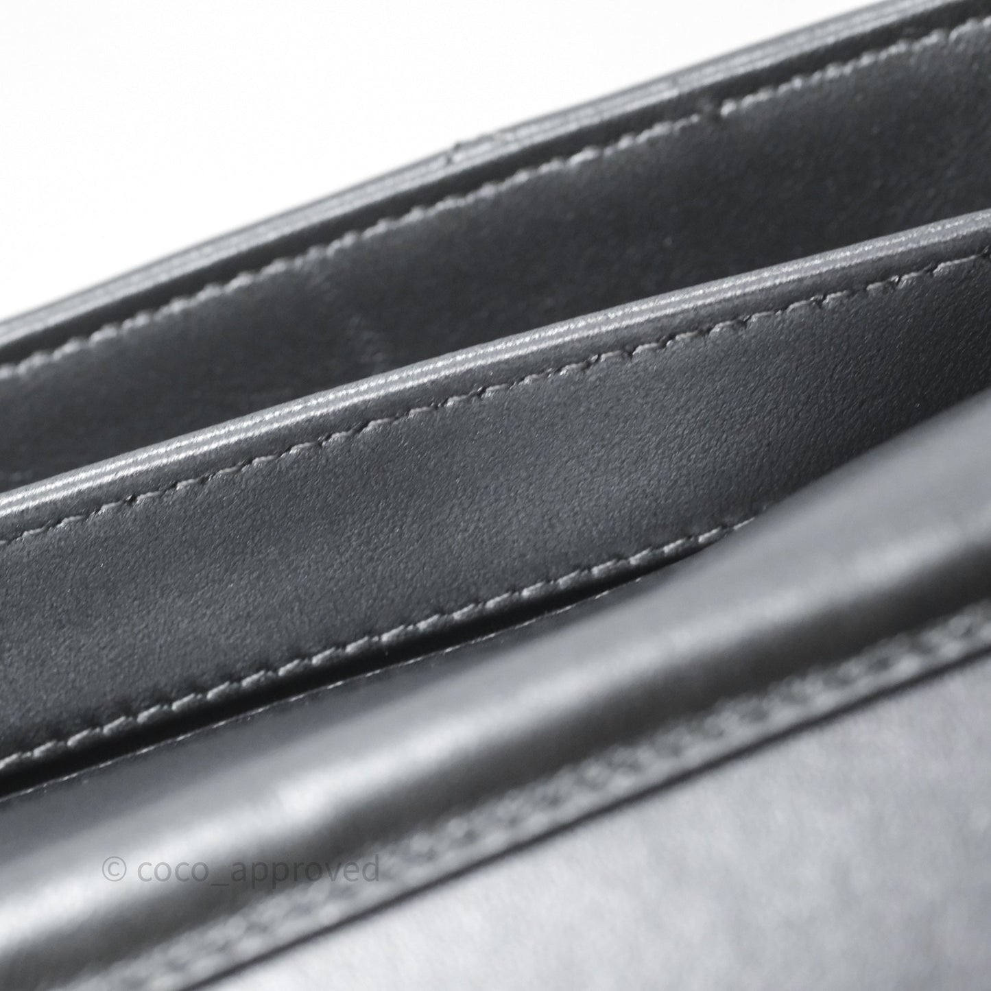 Chanel Clutch with Chain Metallic Dark Grey Silver Hardware