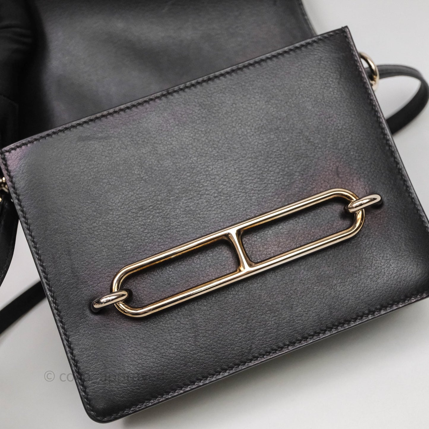 Hermès Roulis Mini 18 Black Noir 89 Palladium Hardware