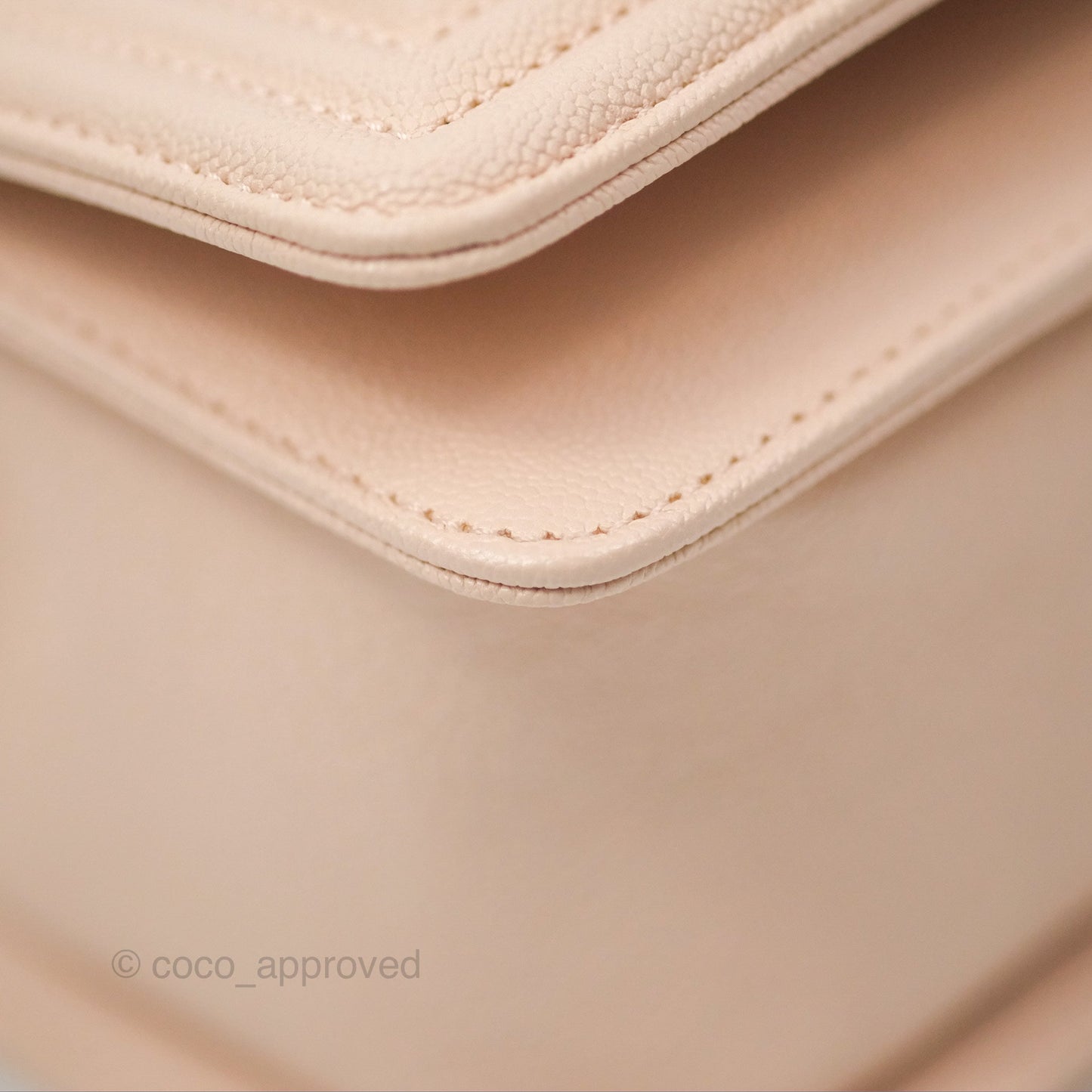 Chanel Chevron Medium Boy Light Pink Caviar Gold Hardware