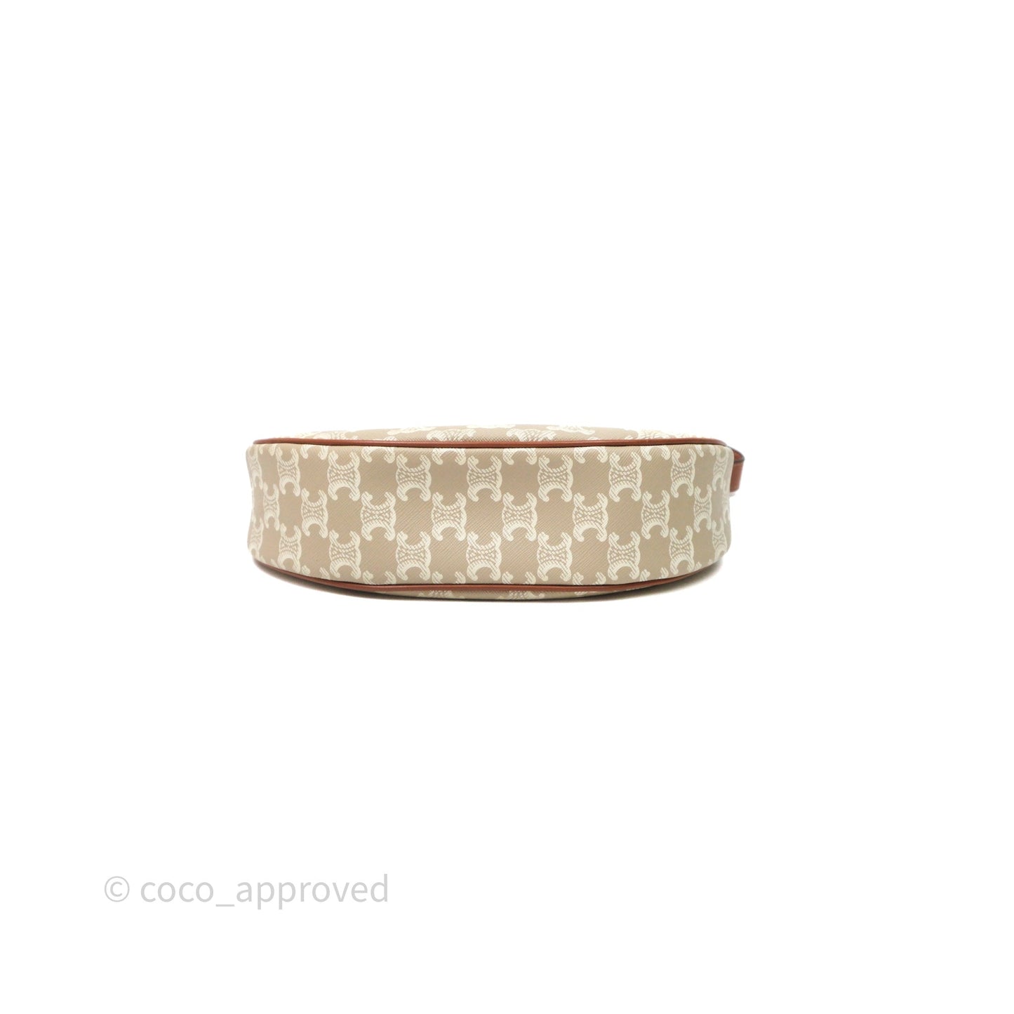 Celine Ava Bag In Triomphe Canvas Calfskin Grege