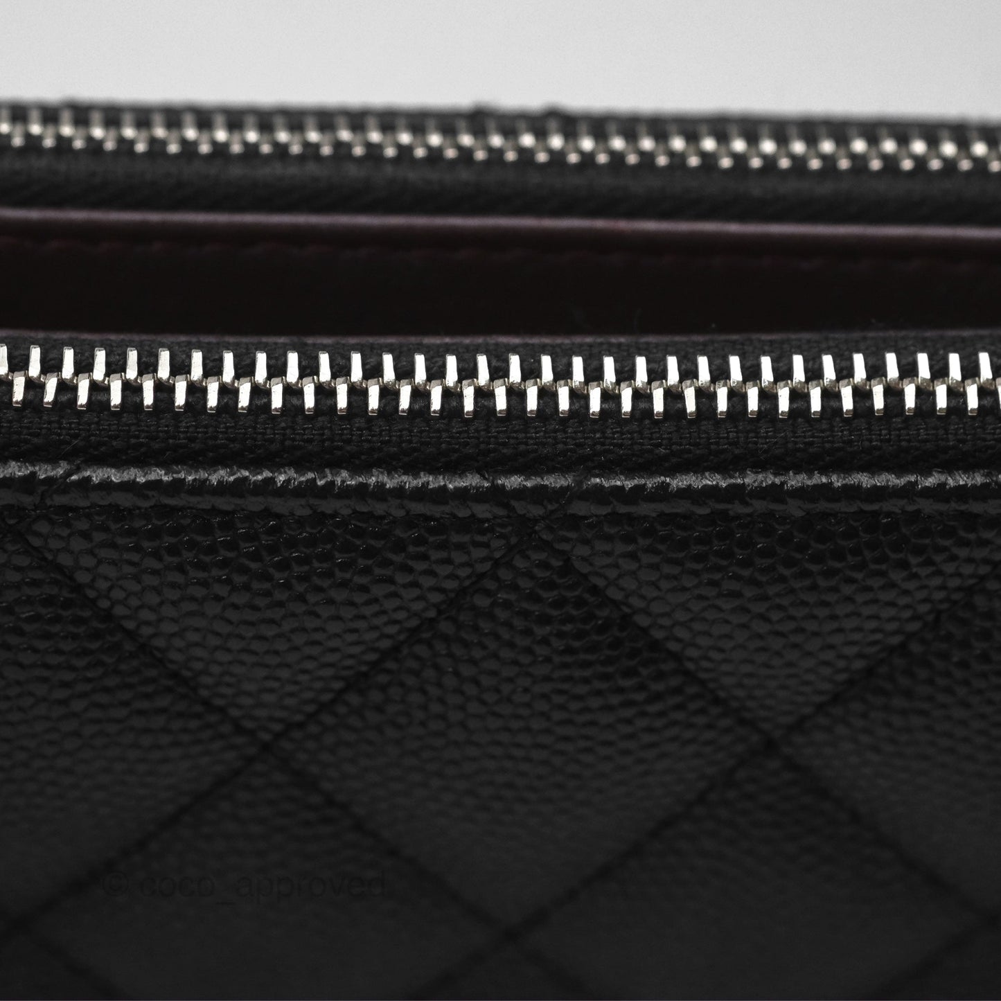 Chanel Clutch with Chain Black Caviar Silver Hardware