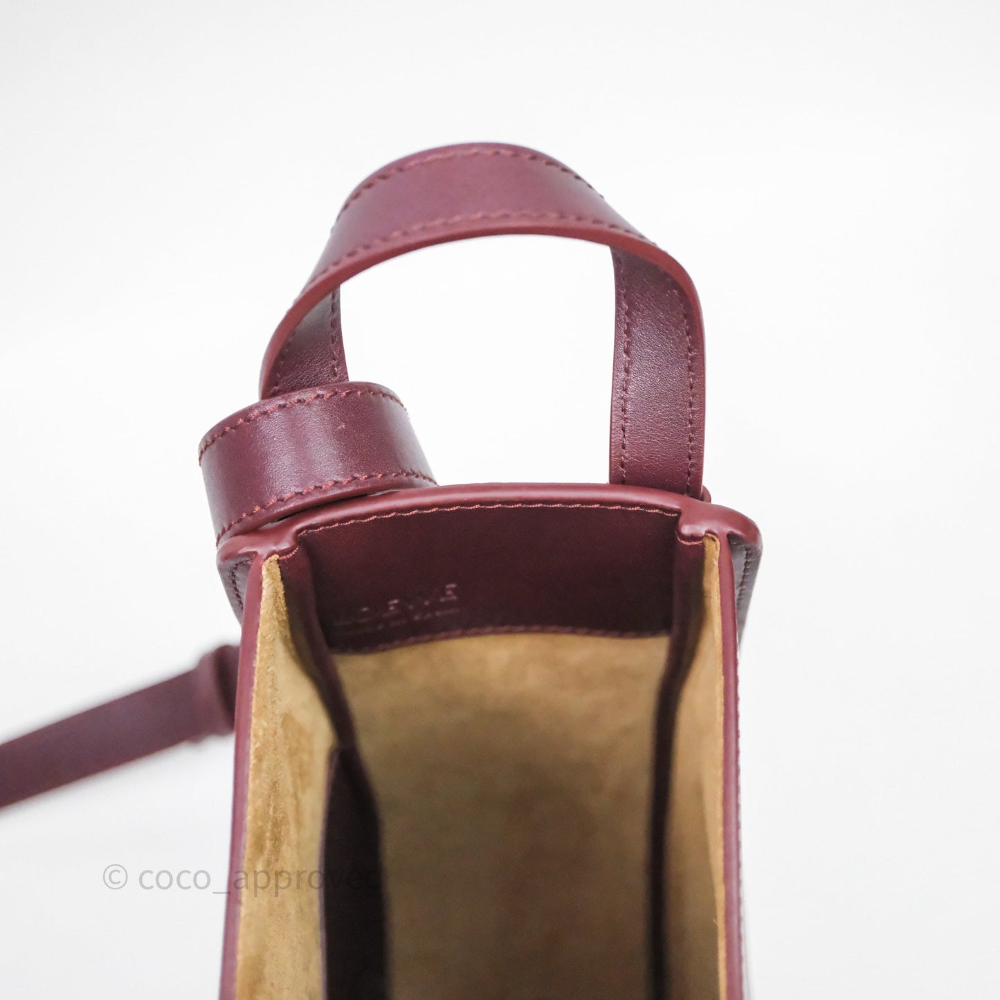 Loewe Hammock Slice Dark Red Bag Gold Hardware