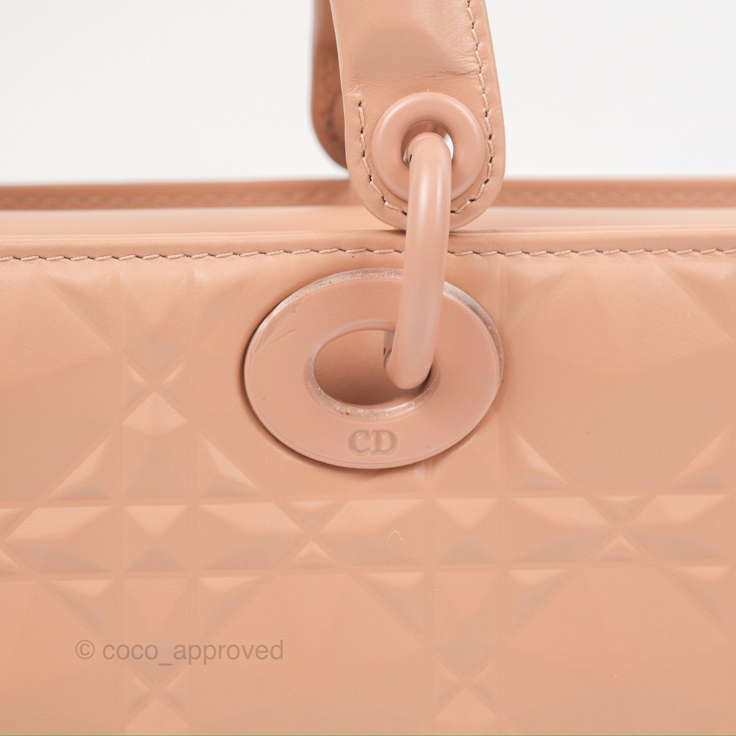 Dior Lady D-Joy Bag Rose Des Vents Cannage Calfskin with Diamond Motif