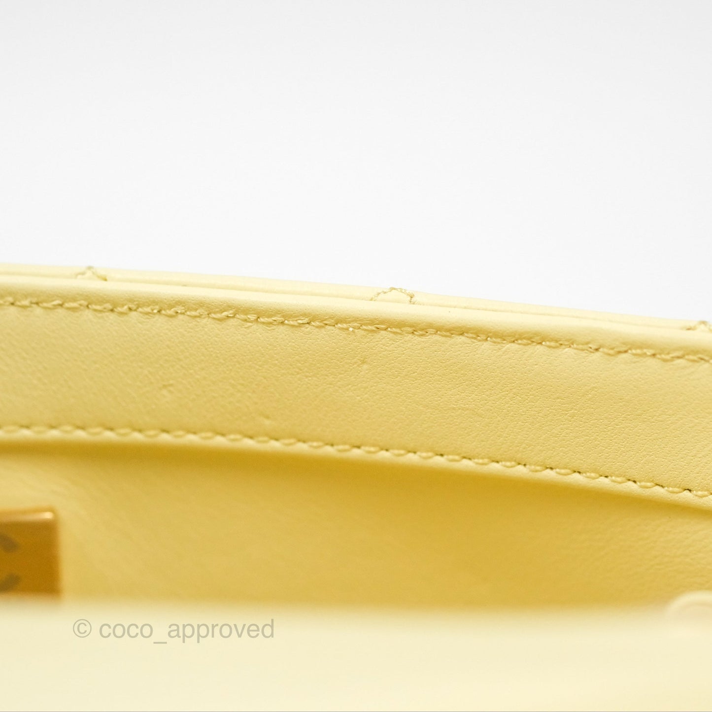 Chanel Mini Rectangular Flap with Camellia Adjustable Chain Yellow Lambskin Aged Gold Hardware 23S