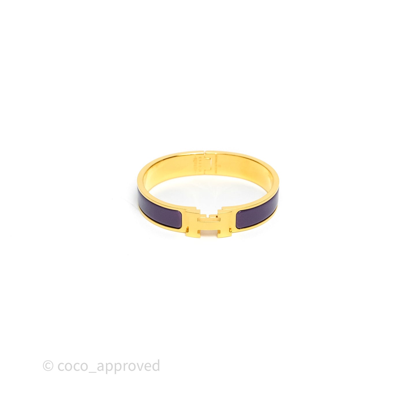 Hermès Clic H Bracelet Anémone Iris Gold Hardware