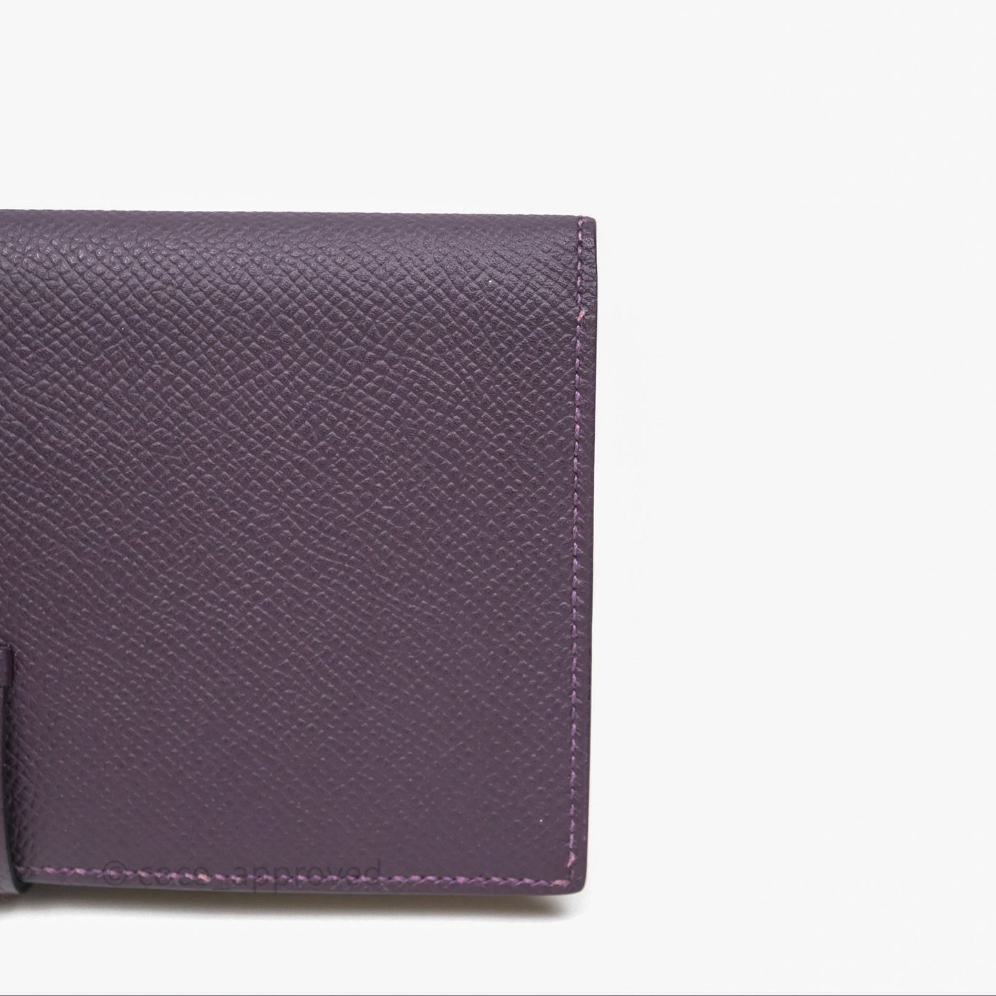 Hermès Bearn Soufflet Wallet Raisin 59 Epsom Gold Hardware