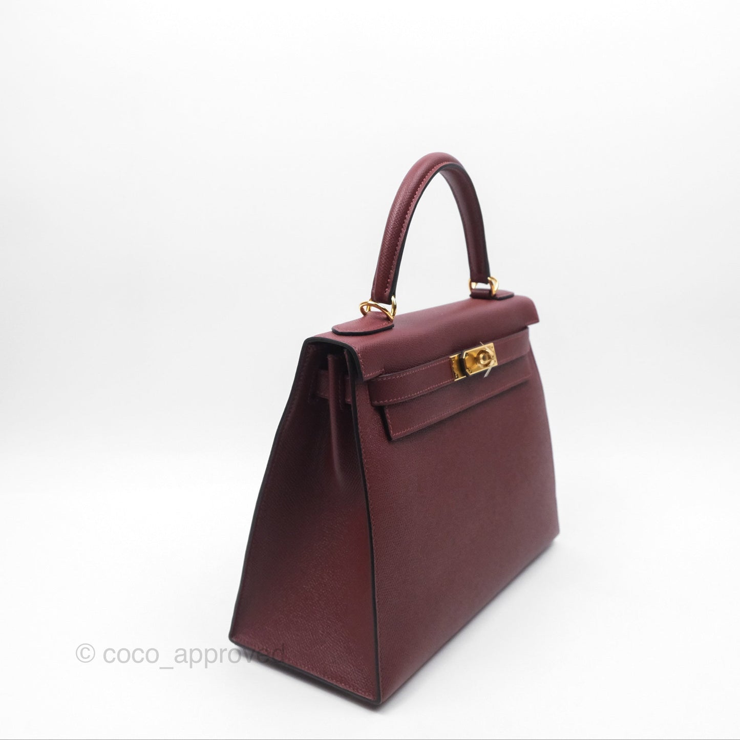 Hermès Kelly 28 Sellier Rouge Epsom Gold Hardware