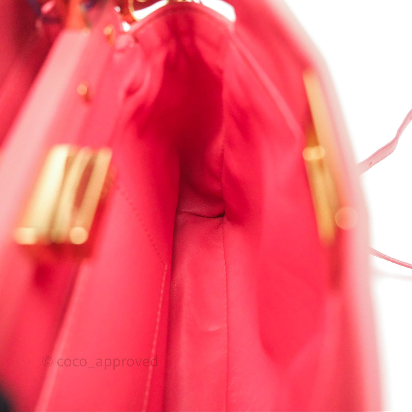 Fendi Nappa Mini Peekaboo Bag Hot Pink