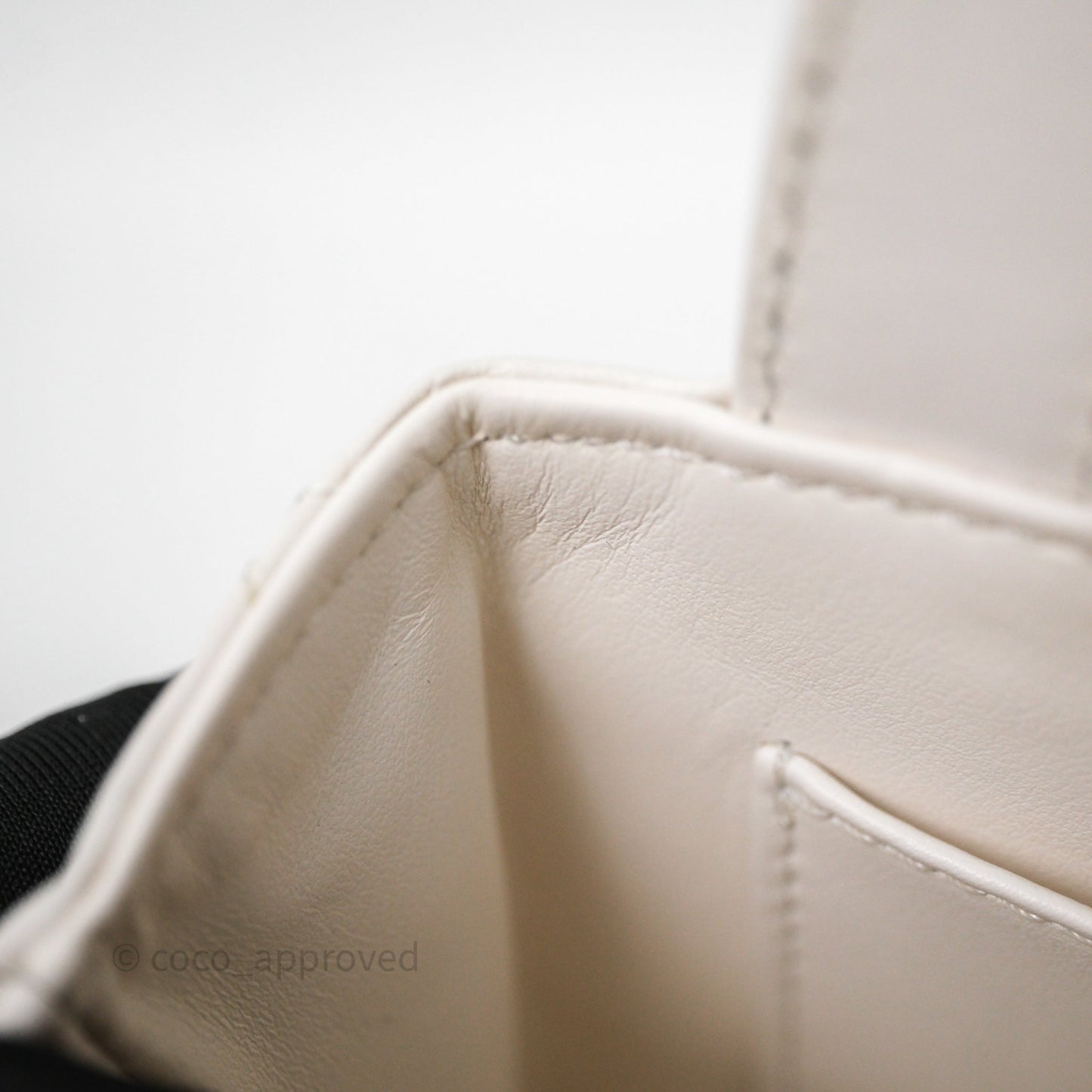 Chanel Kelly Bag Quilted White Lambskin Aged Gold Hardware