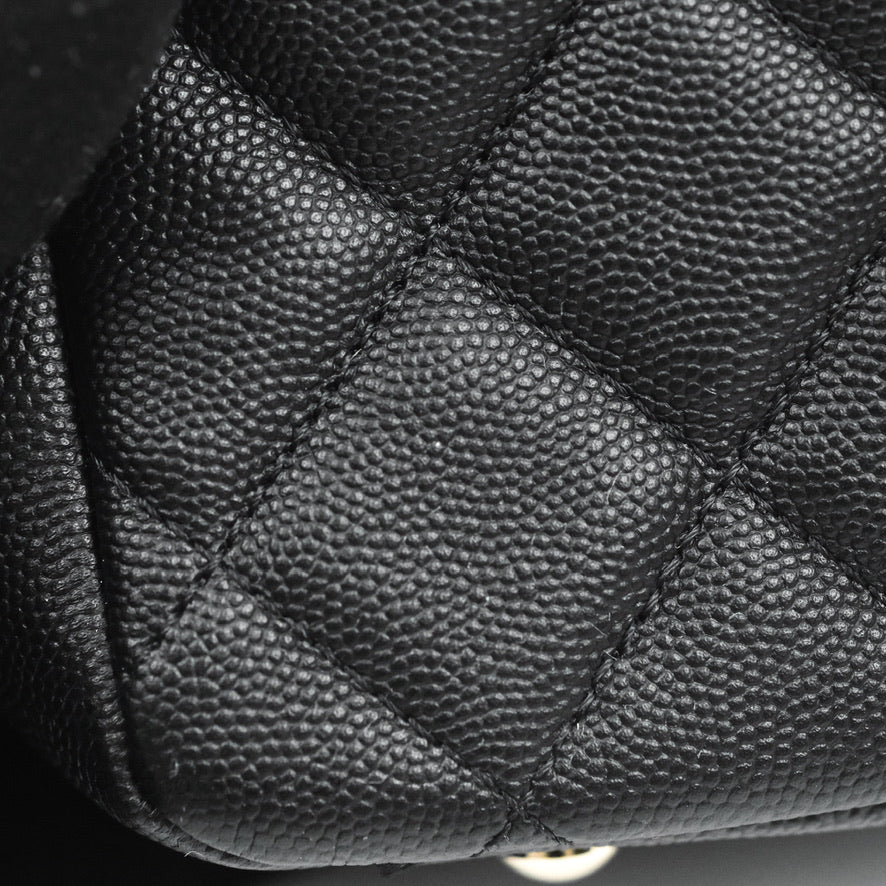 Chanel Quilted Medium Business Affinity Flap Black Caviar Gold Hardware