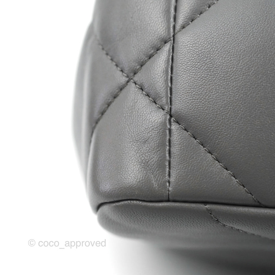 Chanel 19 Small Dark Grey Lambskin Mixed Hardware
