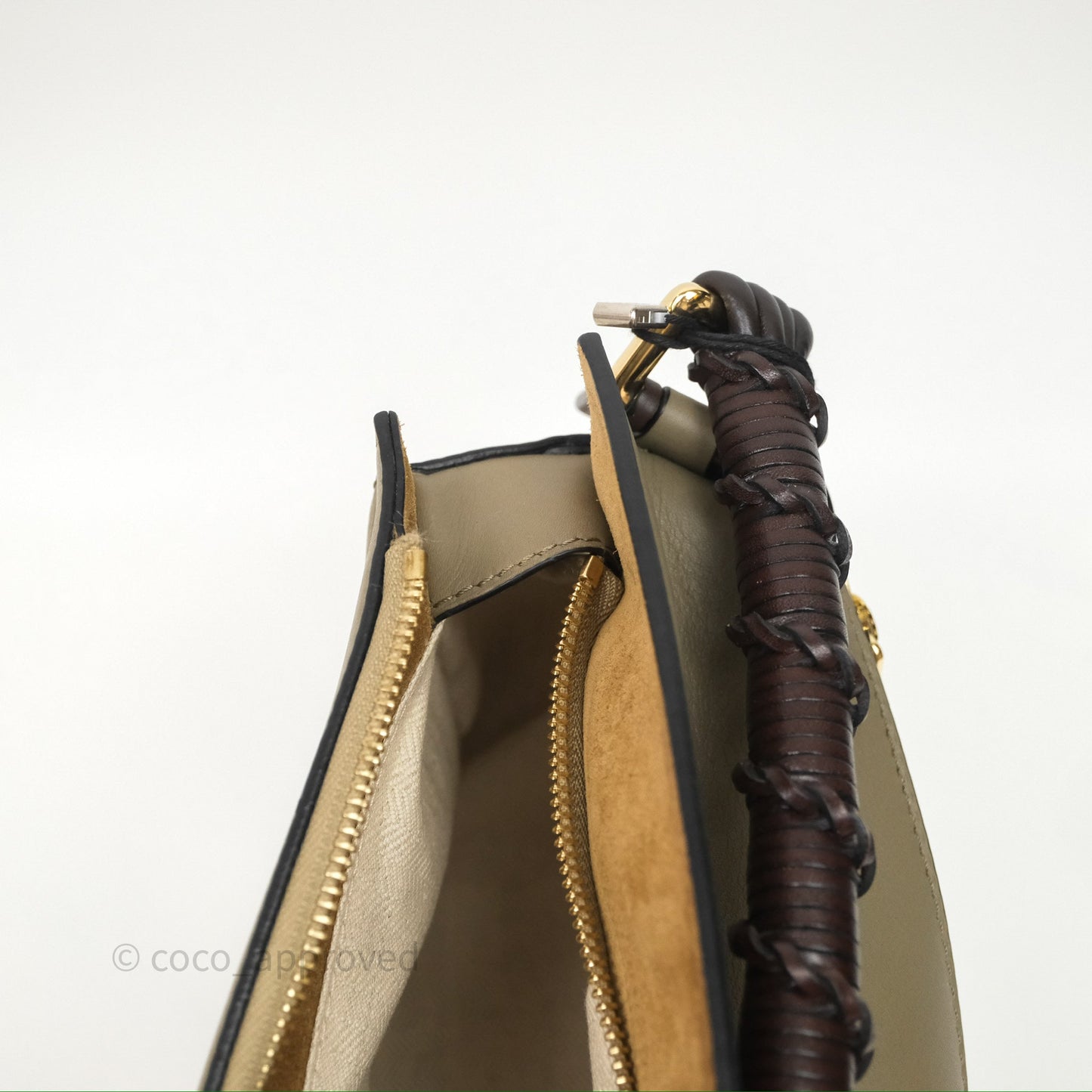 Loewe Small Puzzle Edge Bag Laurel Green/Light Oat Calfskin