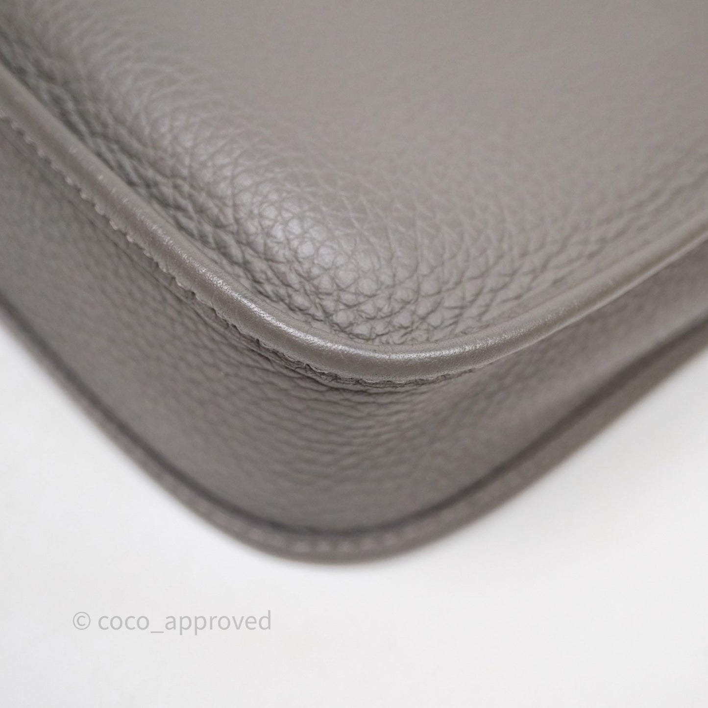 Hermès Mini Evelyne 16 Gris Meyer 0L Clemence Gold Hardware