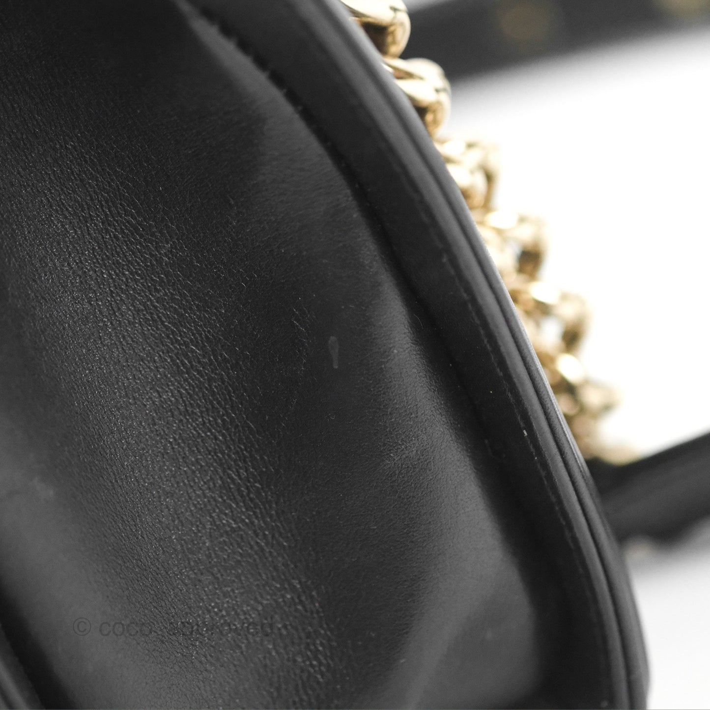 Chanel Medium Boy Chevron Black Calfskin Gold Hardware