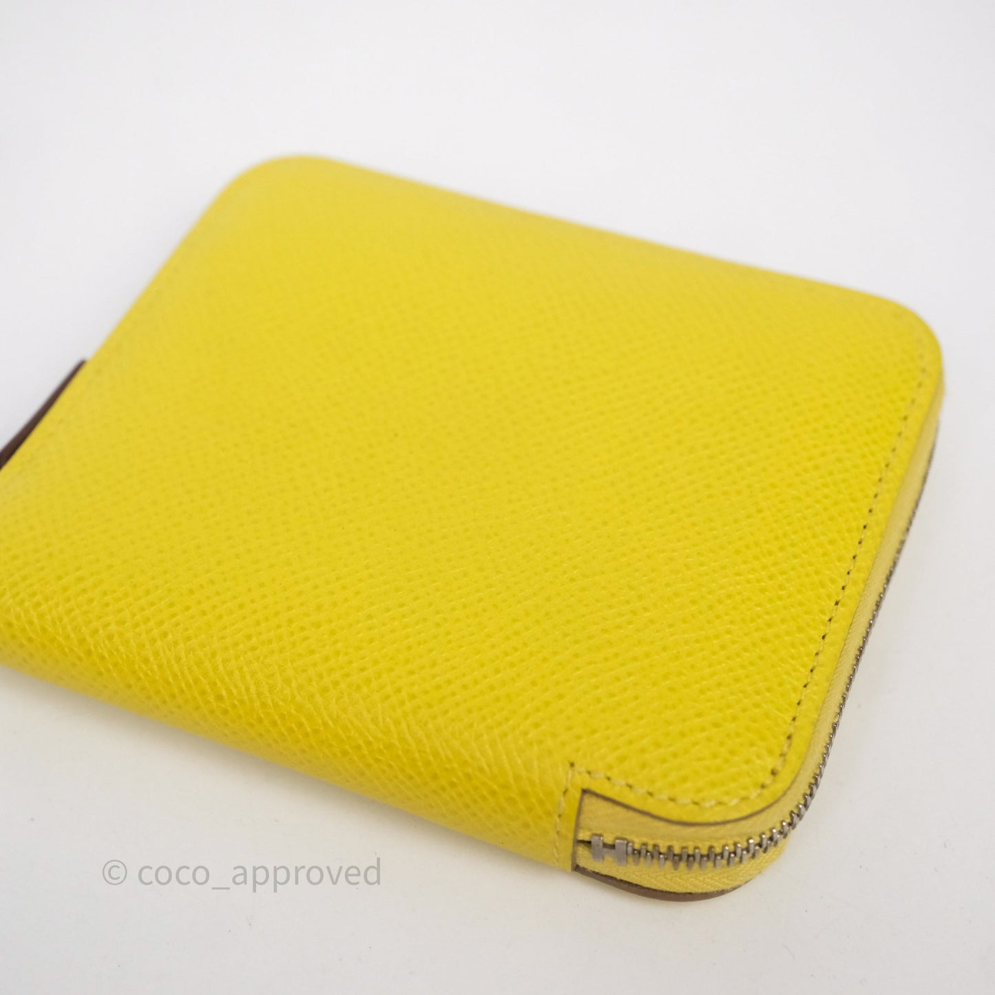 Hermès Silk In Compact Wallet Yellow Epsom