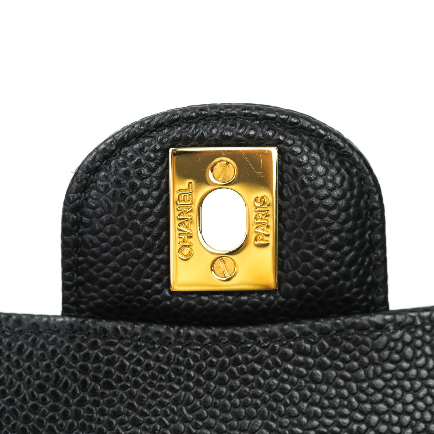 Chanel Classic Small S/M Flap Black Caviar Gold Hardware