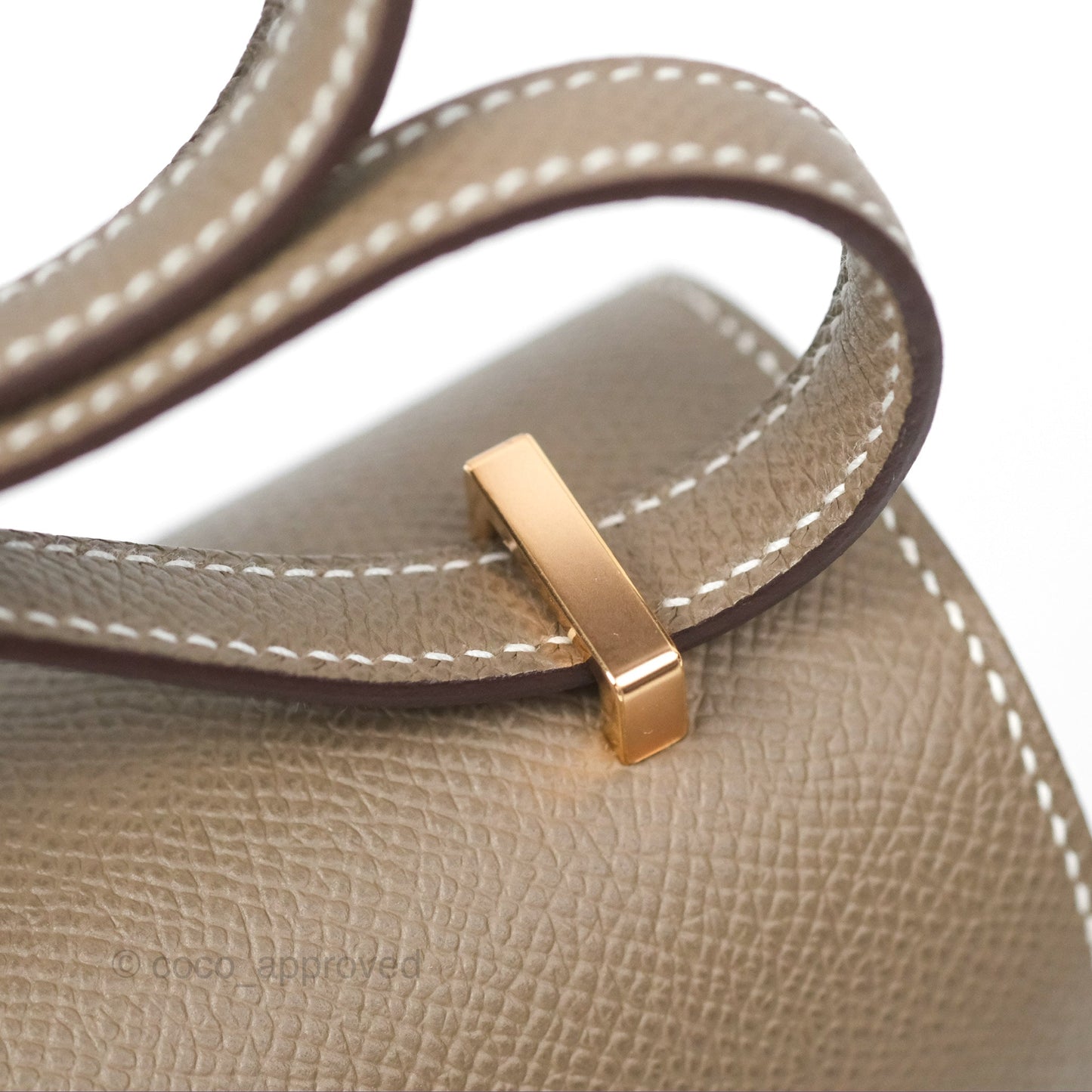 Hermès Constance Mini 18cm Mirror Etoupe Epsom Rose Gold Hardware