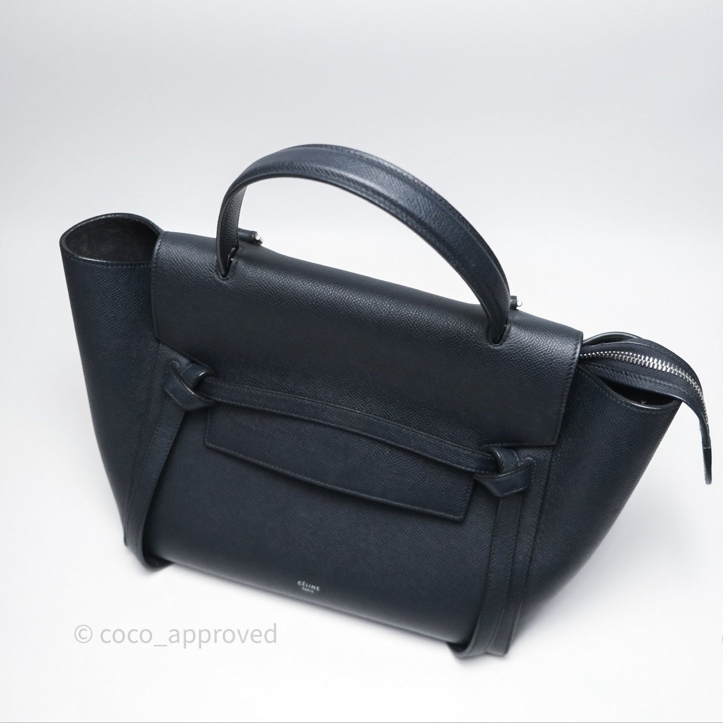 Celine Mini Belt Bag Navy Grained Calfskin Silver Hardware