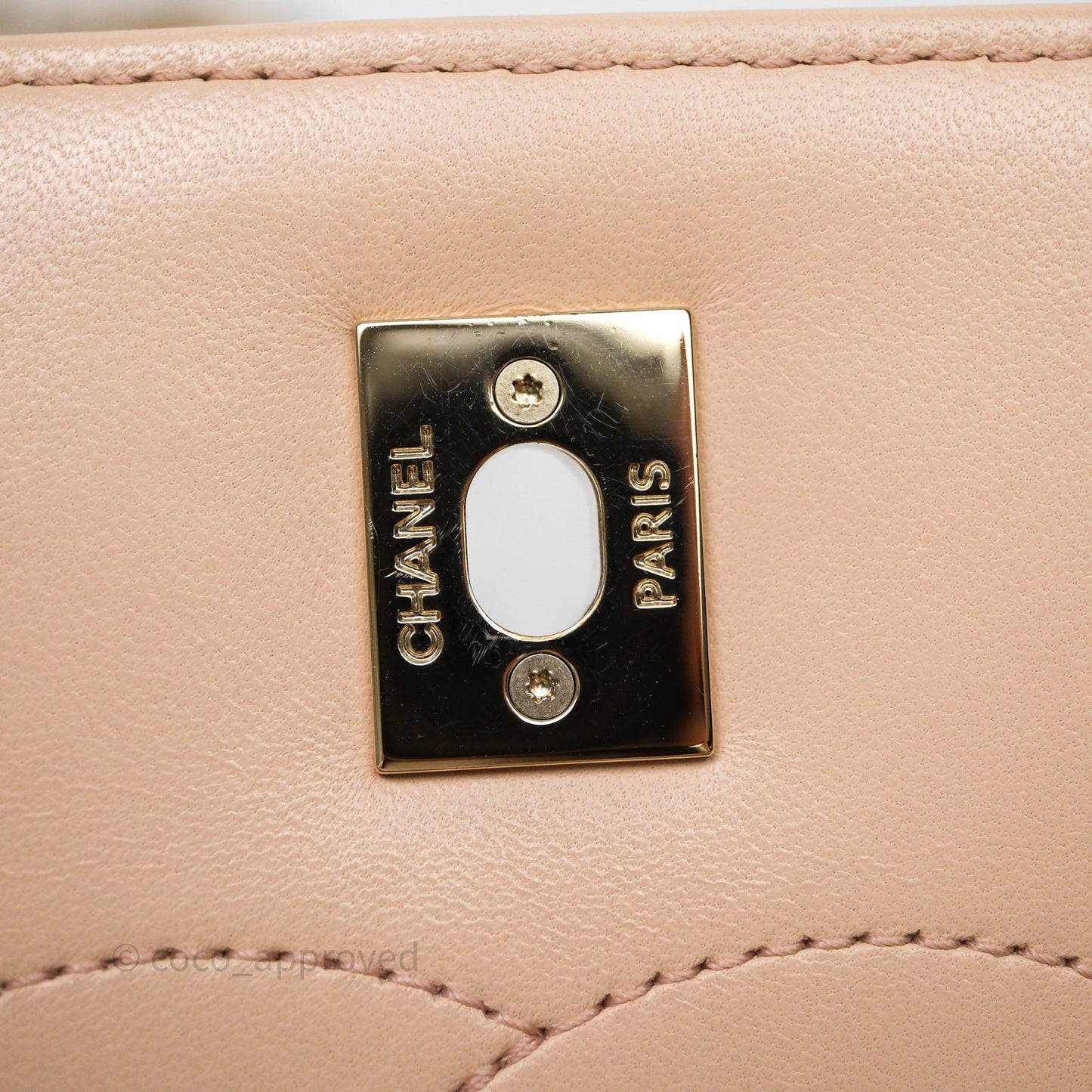Chanel Small Trendy CC Beige Lambskin Gold Hardware