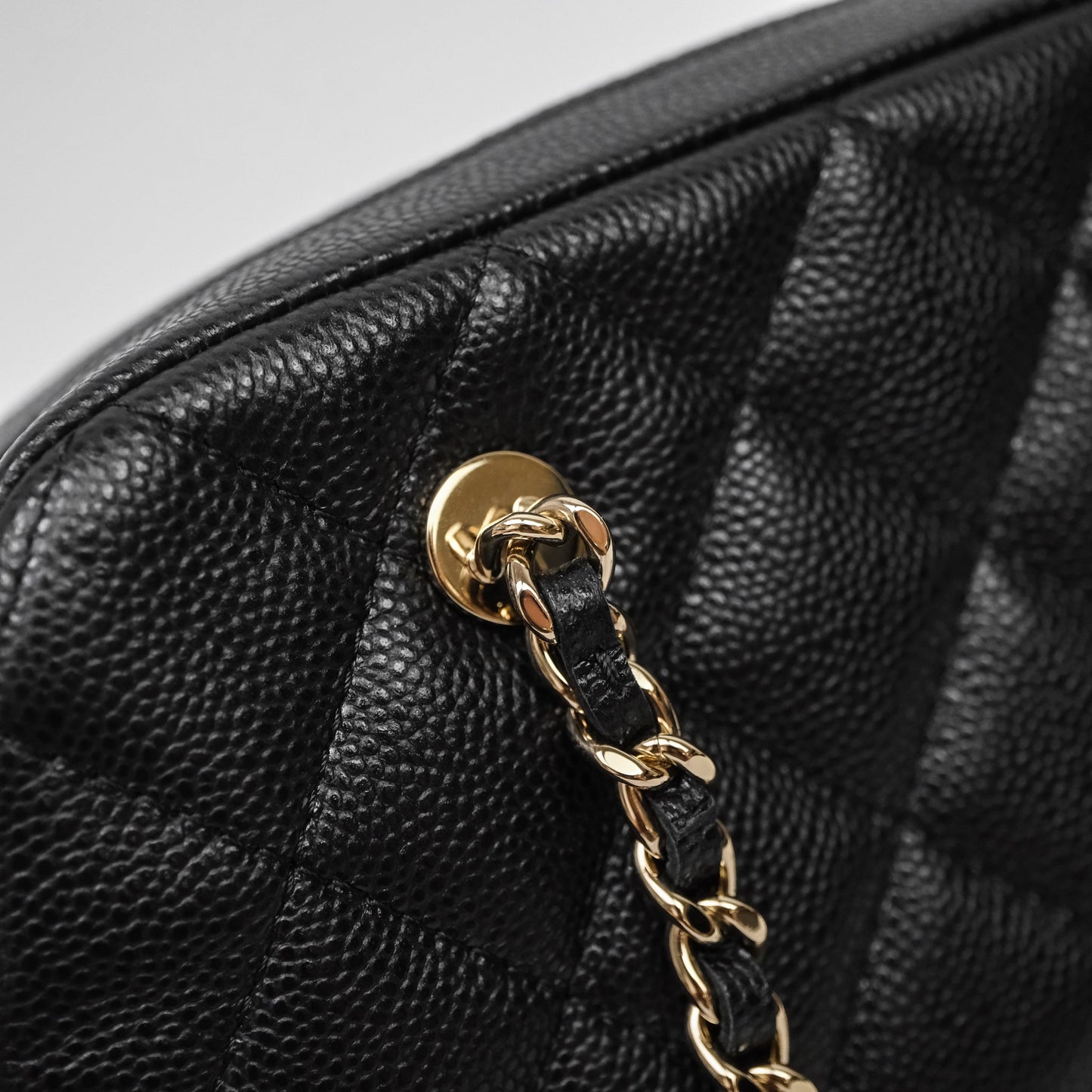 Chanel Clutch with Chain Caviar Black Gold Hardware